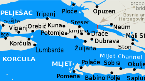 Location of the proposed bridge (Source: Wikipedia)