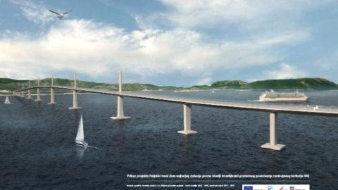 Visualisation of the Pelješac bridge (source: European Commission, http://europa.eu)